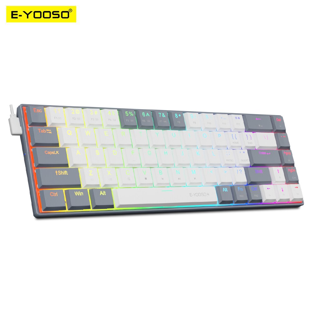 E-YOOSO A68 RGB Mini Slim USB  - Pc Gaming Pink บทวิจารณ์และราคา