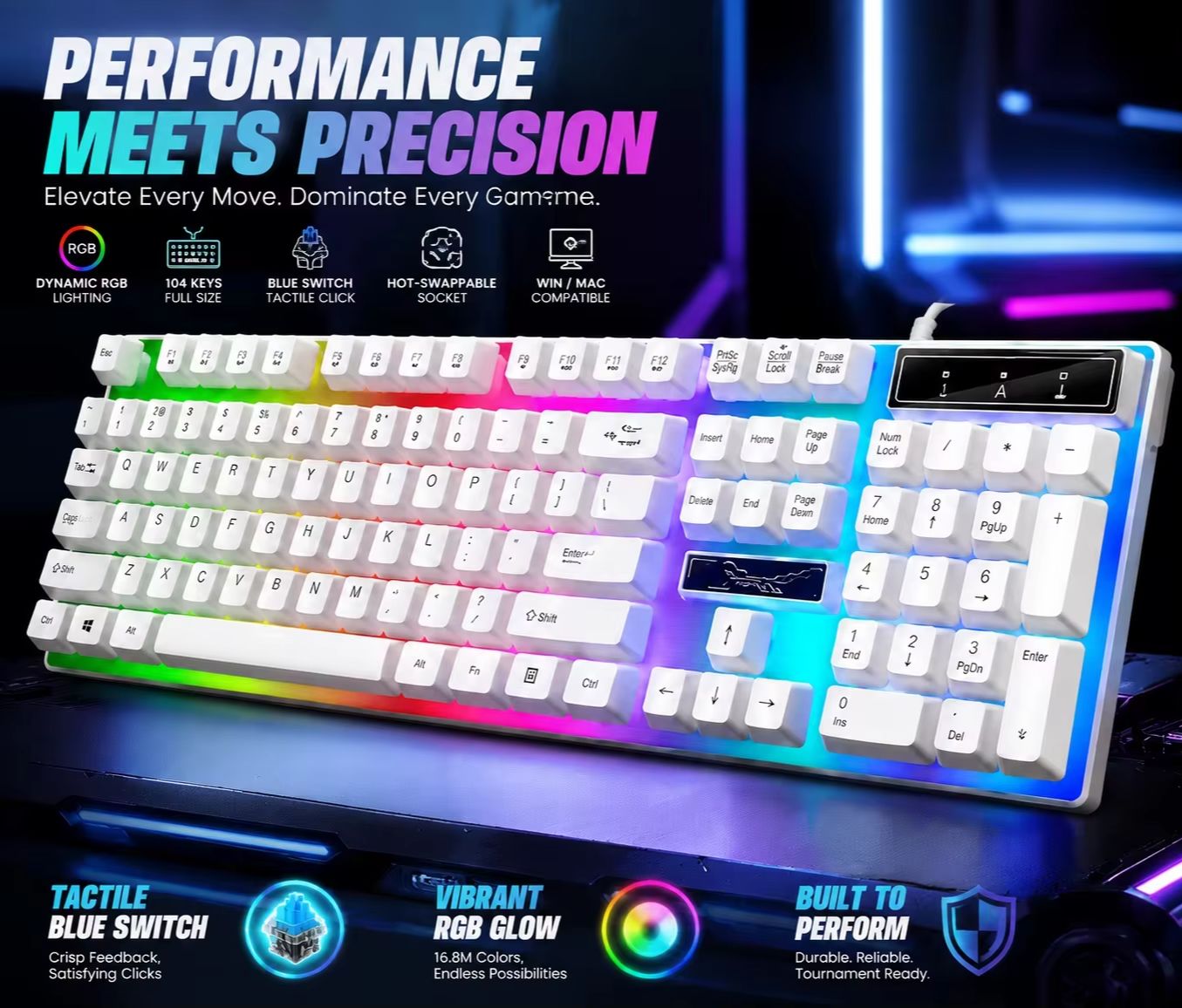 คีย์บอร์ดเกมมิ่งแบบมีสายขนาดเต - Pc Gaming Fullset บทวิจารณ์และราคา