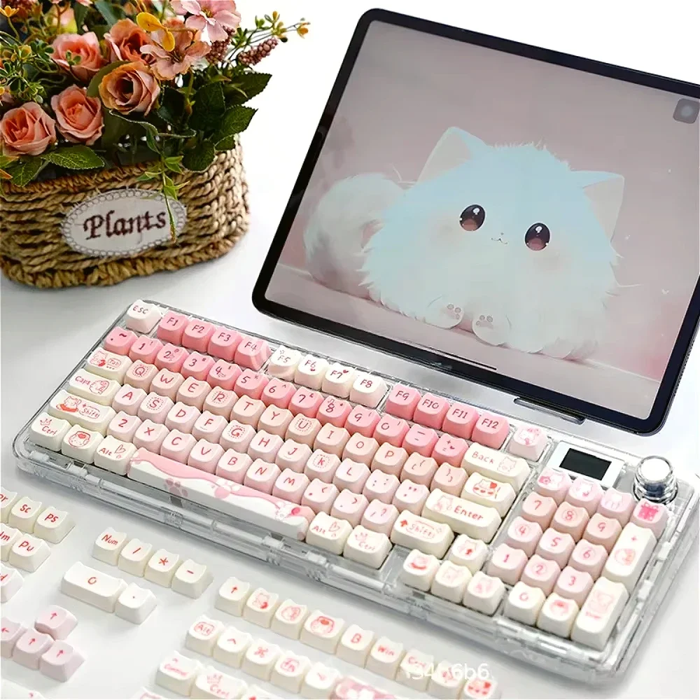 ลูกแมวสีชมพู Keycap, หัวแมวรูป - Pc Gaming Pink บทวิจารณ์และราคา