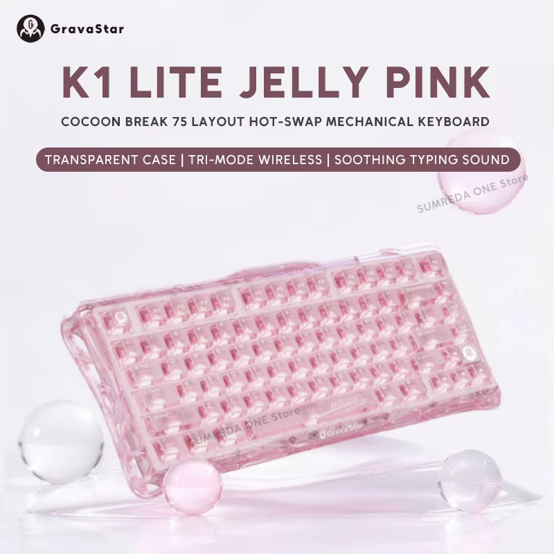 คีย์บอร์ดกลไก K1 LITE JELLY PI - Pc Gaming Pink บทวิจารณ์และราคา